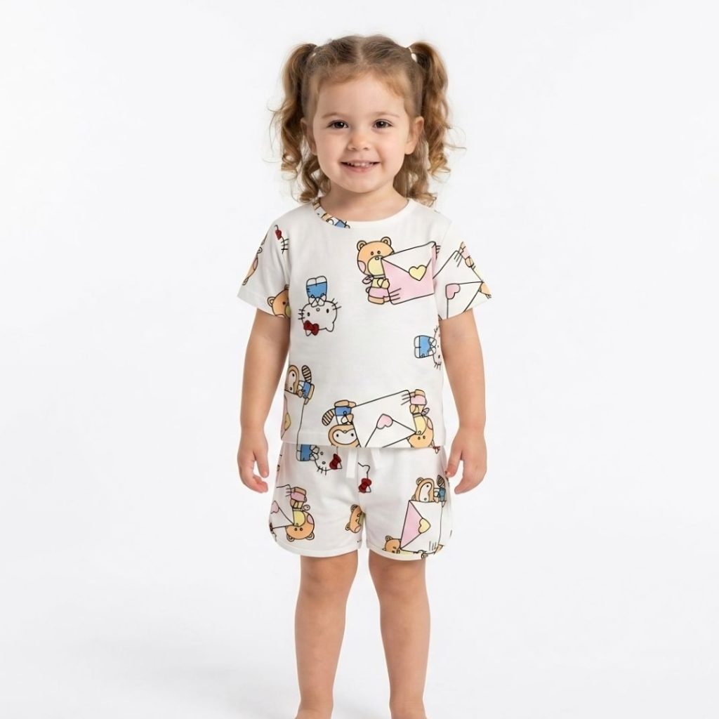 Hello Kitty Girls Shorts Set - White
