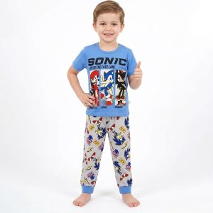 Sonic Play Boys Half Sleeves Pajama Set - Blue Grey