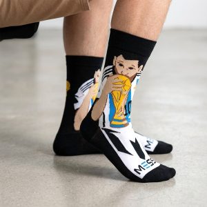 Messi Cup Adult Socks 1 Set (LONG) - Black