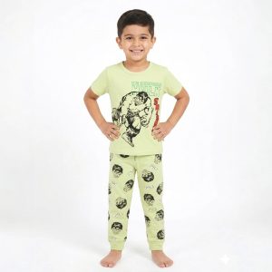 Hulk Boys Half Sleeves Pajama Set - Neon