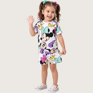 All Minnie Girls Shorts Set MCHAKKY - White