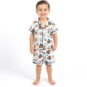 Paw Patrol Sleep Boys Front Open Shorts Set - White