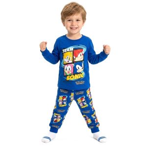 Team Sonic Boys Full Sleeves Khafif Pajama Set MCHAKKY - Blue