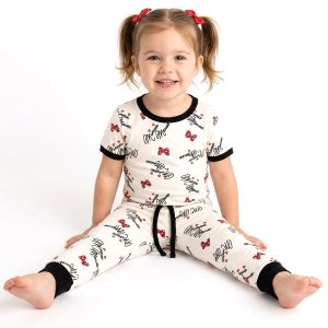 Minnie Mouse Girls Half Sleeves Pajama Set - Cream