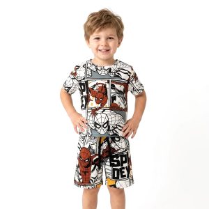 Spidey Boys Shorts Set - White