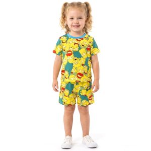 The Simpsons Girls Shorts Set MCHAKKY - Yellow