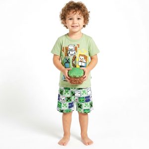 Minecraft Boys Shorts Set - Green