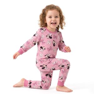 Bow M Girls Cotton Full Sleeves Pajama Set MCHAKKY - Pink
