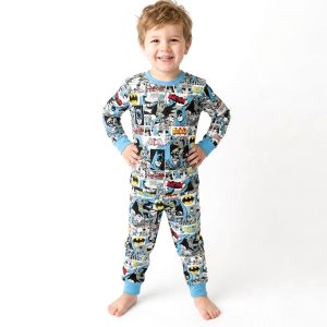 Batman Comic Boys Full Sleeves Pajama Set MCHAKKY - White Blue