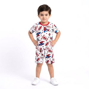 Spiderman Power Boys Shorts Set - White
