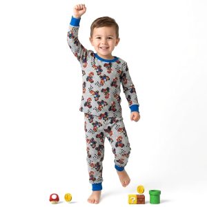 Mario Race Boys Full Sleeves Pajama Set MCHAKKY - Grey