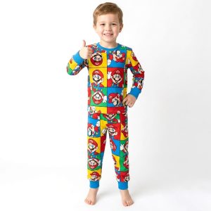 Mario Boys Cotton Full Sleeves Pajama Set MCHAKKY - Multicolor