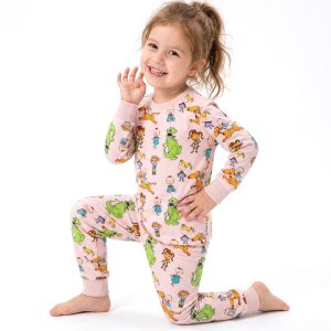 Rugrats Girls Cotton Full Sleeves Pajama Set MCHAKKY - Brown