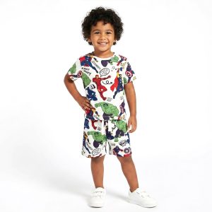 Always Angry Boys Shorts Set - White
