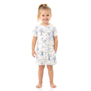 Forest Girls Shorts Set - White