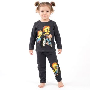 Tweety Girls Full Sleeves Pajama Set KHAFIF - Black