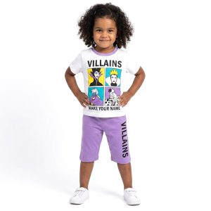 Villains Girls Shorts Set MCHAKKY - White Purple
