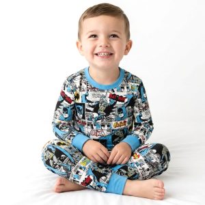 Batman Comic Boys Full Sleeves Pajama Set MCHAKKY - Blue