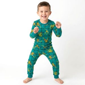 Ninja Turtle Boys Cotton Full Sleeves Pajama Set MCHAKKY - Green