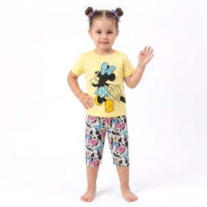 Bye Minnie Girls Bermuda Set MCHAKKY - Yellow