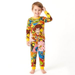Toy Story Boys Cotton Full Sleeves Pajama Set MCHAKKY - Multicolor