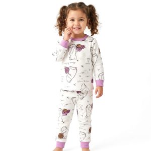 Winne the Pooh Girls Full Sleeves Pajama Set MCHAKKY - White