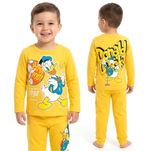 Donald Duck Boys Full Sleeves Pajama Set KHAFIF - Yellow