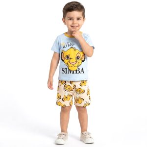 Little King Simba Boys Shorts Set - Brown