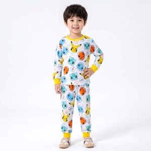 All Pokémon Boys Full Sleeves Pajama Set MCHAKKY - White