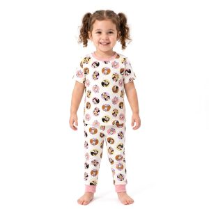 Mickey Home Dots Girls Half Sleeves Pajama Set MCHAKKY - White