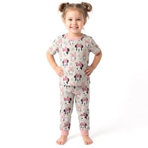 Daisy Minnie Girls Half Sleeves Pajama Set MCHAKKY - Grey