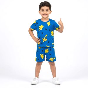 Pikachu Boys Shorts Set - Blue
