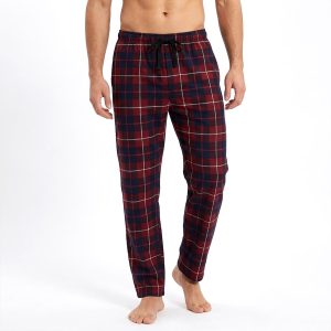 Checks Men's Cotton Pant - Red Blue