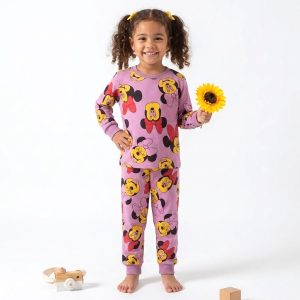 Minnie Girls Full Sleeves Pajama Set MCHAKKY - Purple