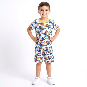 Run Mario Boys Shorts Set - White