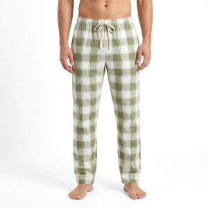 Checks Men's Cotton Pant - Green