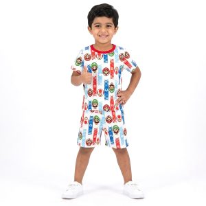 Super Mario Boys Shorts Set - White