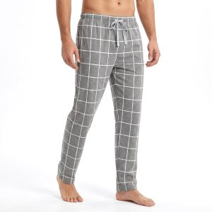 Checks Men's Cotton Pant - Grey