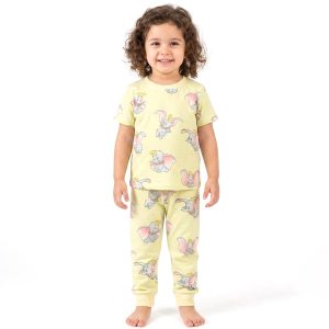 Dumbo Girls Half Sleeves Pajama Set MCHAKKY - Yellow