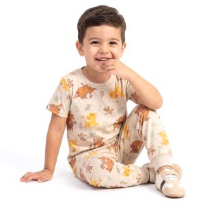 Little Simba Boys Half Sleeves Pajama Set MCHAKKY - Brown