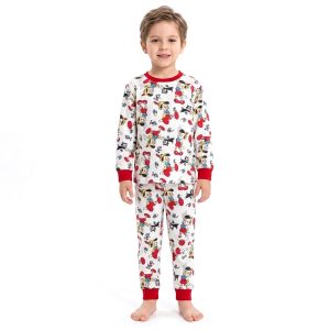 Pinocchio Boys Full Sleeves Pajama Set MCHAKKY - White