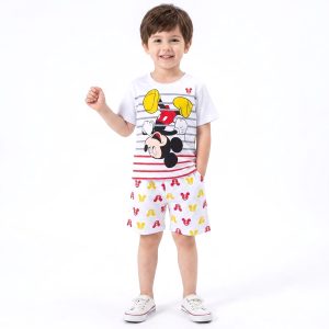 Mickey Shadow Boys Shorts Set MCHAKKY - White