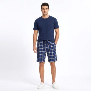 Checks Men's Shorts Set - Blue