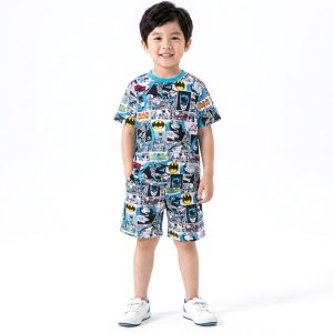 Batman Comic Boys Shorts Set MCHAKKY - Blue