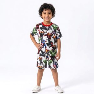 All Heroes Boys Shorts Set MCHAKKY - White