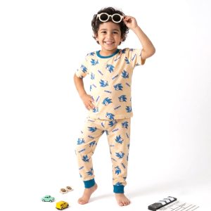 Sonic Boys Half Sleeves Pajama Set MCHAKKY - Brown