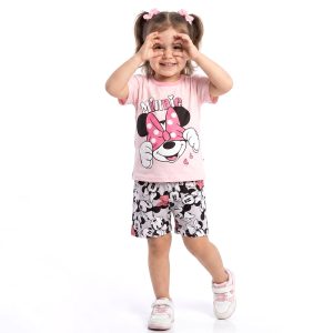 Hide Minnie Girls Shorts Set - Pink