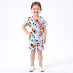 Taz Girls Shorts Set - Blue