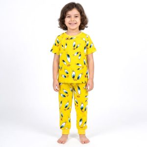 Tweety Girls Half Sleeves Pajama Set MCHAKKY - Yellow
