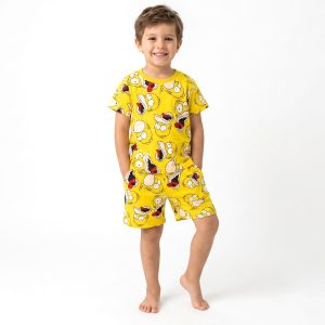 Shock Simpsons Boys Shorts Set - Yellow